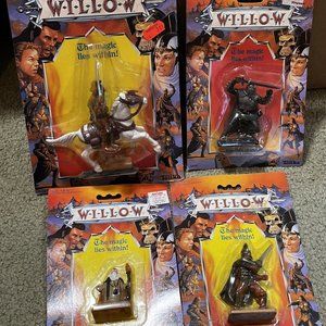 4 Willow Airk Thaughbaer, Aldwin, On Horse,  Nockmaar, Tonka Figure Lot 1988 NIP